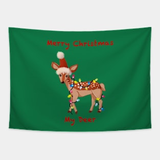 Ugly Christmas sweater bambi Tapestry