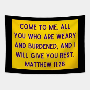 Bible Verse Matthew 11:28 Tapestry