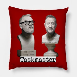 Taskmaster statues with text - Greg Davis & Alex Horne - sticker, card, cushion, socks Pillow