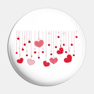 Valentine's day hanging hearts Pin