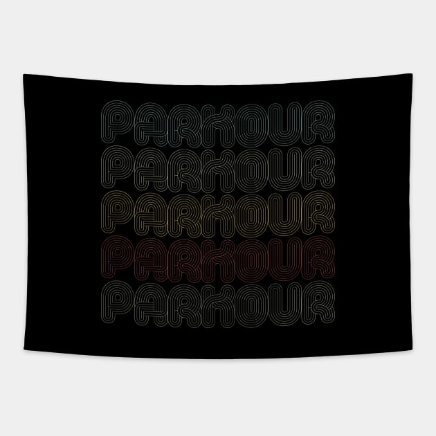 Parkour Traceur Vintage Retro Tapestry by Dolde08