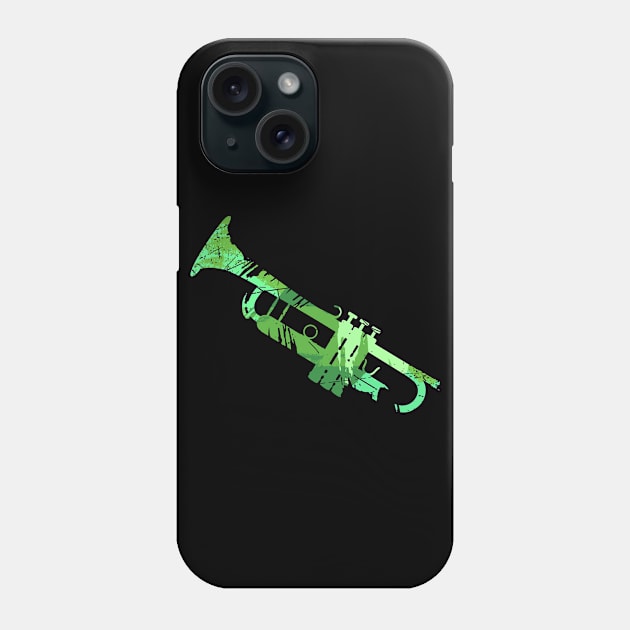 Trumpet Jazz Gift Musical Instrument Vintage Phone Case by AlleyField