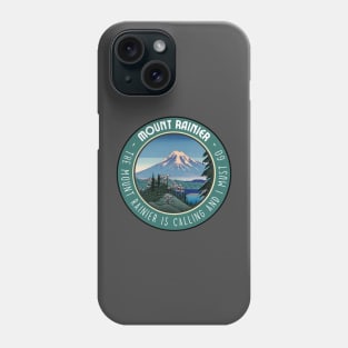 The Mount Rainier is Calling and I Must Go in Japanese Vibes in National Park Phone Case