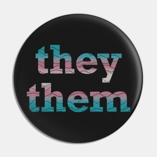 Trans Pride They Them Waves Pin