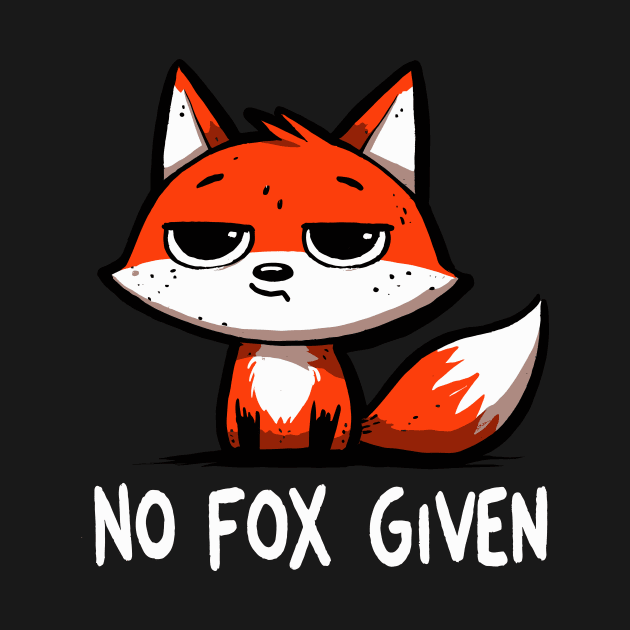 No Fox Given Unimpressed Red Fox (Back Print) by DoodleDashDesigns