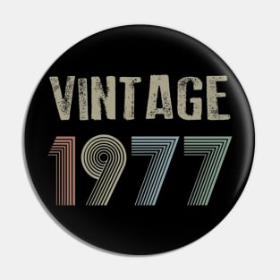 Vintage 1977 43nd Birthday Gift idea Men Women Pin