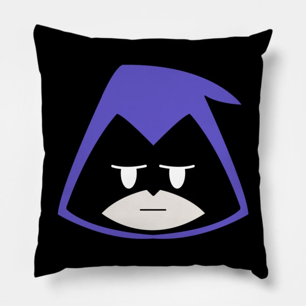 Chibi Raven Head Pillow by schnln01