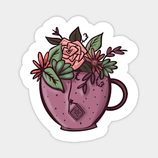 Floral Tea Cup Magnet