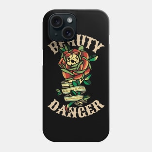 Beauty Skull and Danger Rose Phone Case