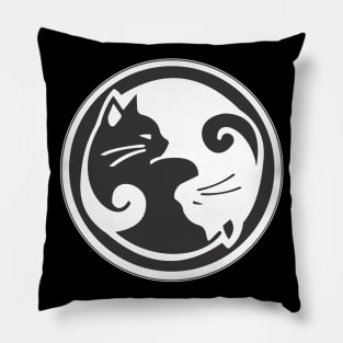 Cat Ying Yang Pillow