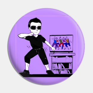 cardio dancing in the home office element ecopop art Pin