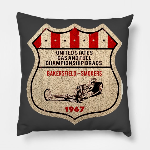 Bakersfield 67 Pillow by Midcenturydave