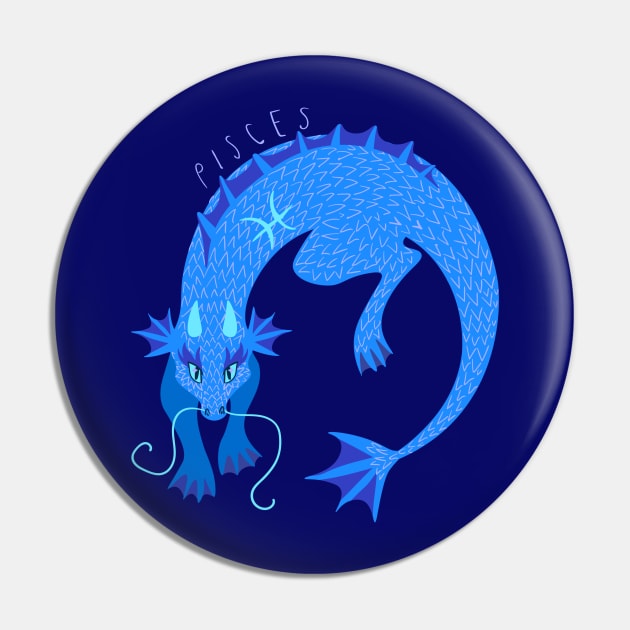 Pisces Dragon Pin by LexaStrong