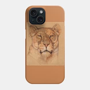 Portrait of a Lioness Phone Case