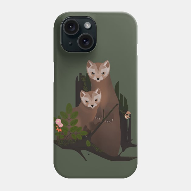 Pine marten Phone Case by Aline Eg