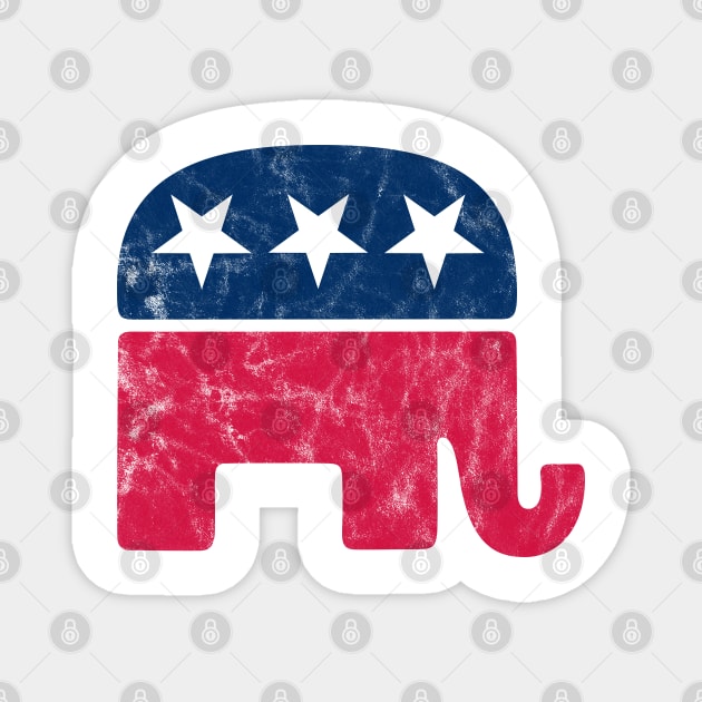 Vintage Republican Elephant Logo Magnet by albinochicken