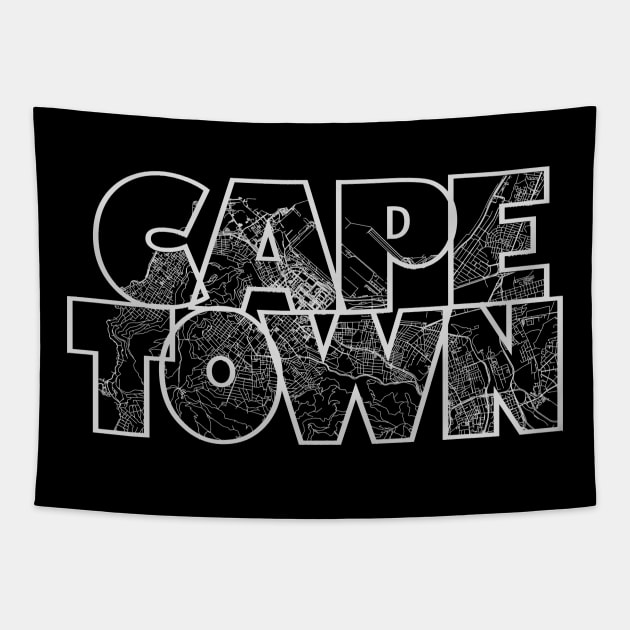 Cape Town Street Map Tapestry by thestreetslocal