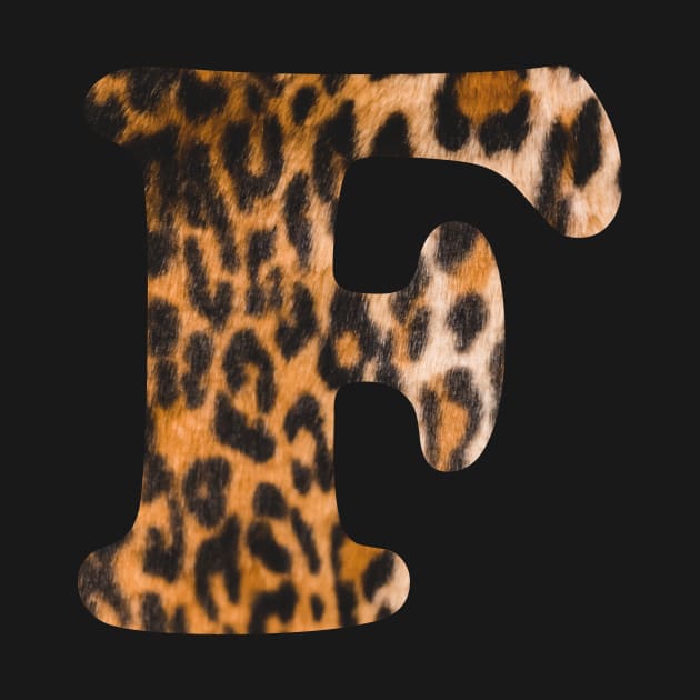 Letter F leopard print by ColorsHappiness