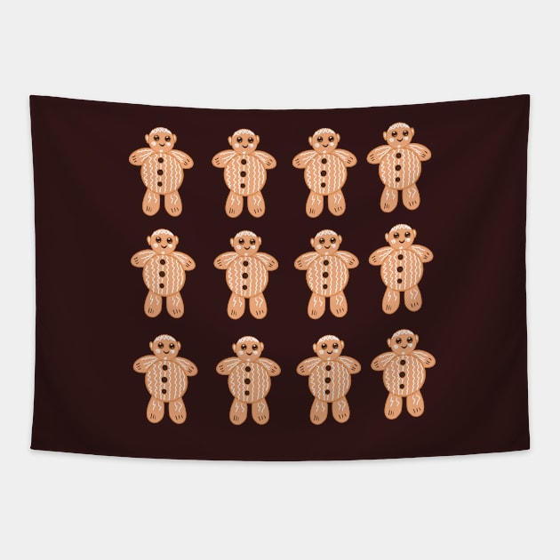 Gingerbread cookie Tapestry by Xatutik-Art