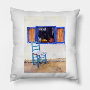 Colourful Corner In Las Negras Pillow