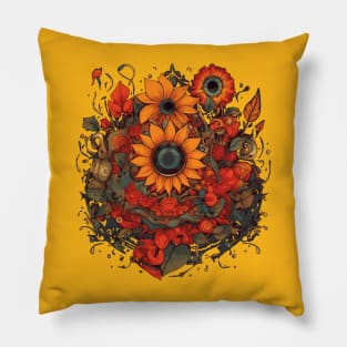 Minimal Flower Abstract Pillow