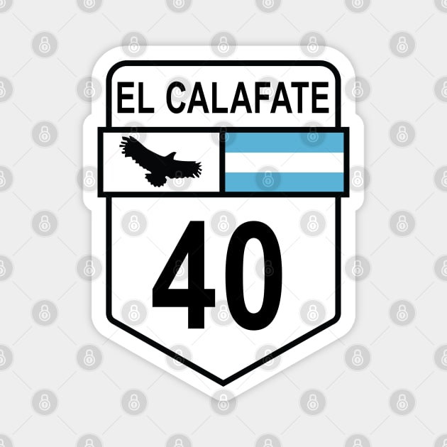 Ruta 40 El Calafate Magnet by Cerealbox Labs