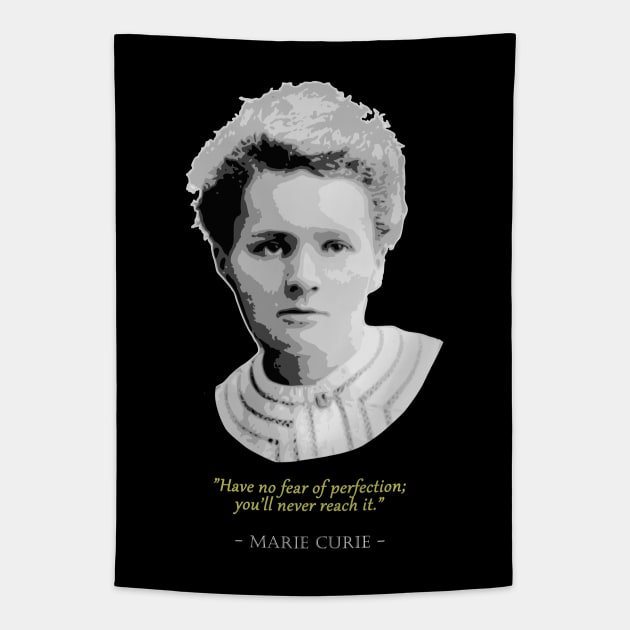 Marie Curie Quote Tapestry by Nerd_art