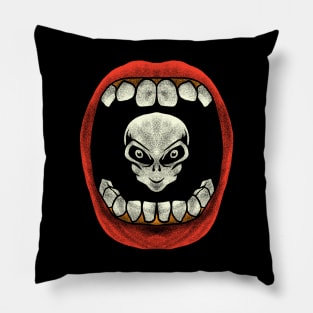 Alien in mouth Pillow