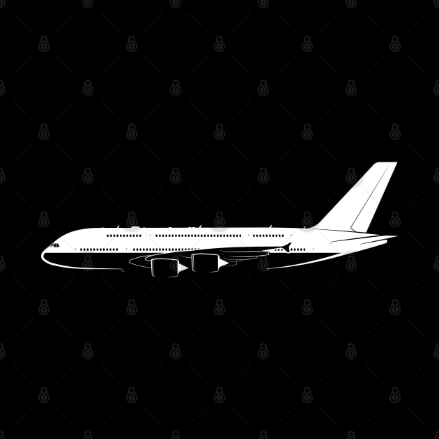 Airbus A380-800 Silhouette by Car-Silhouettes