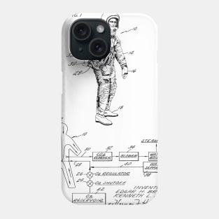 Space Suit Heat Exchange Vintage Patent Hand Drawing Phone Case