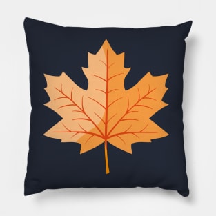 Light Orange Autumn Maple Leaf Pillow