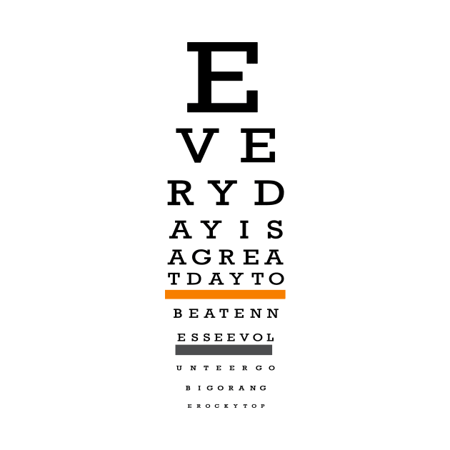 Vols Eye Chart by BigOrangeShirtShop