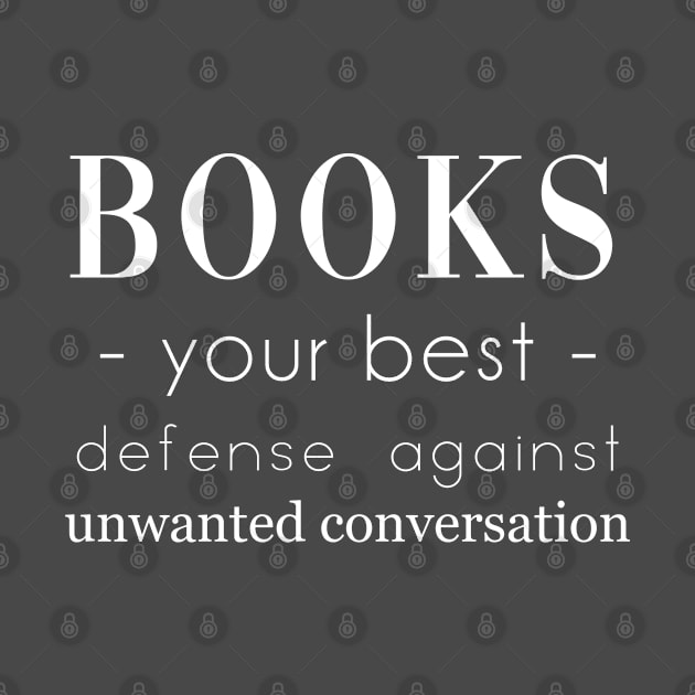 Books your best defense against unwanted conversations. Anti social. Perfect present for mom mother dad father friend him or her by SerenityByAlex