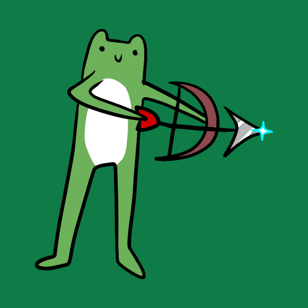 Long-Legged Archer Frog with Bow and Arrow by saradaboru