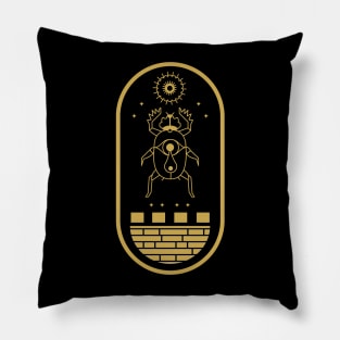 Sunlit Scarab Pillow