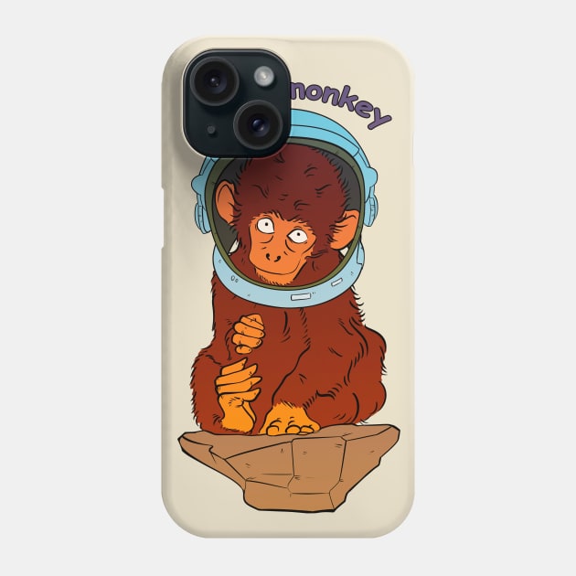 Space monkey Phone Case by vanpaul54