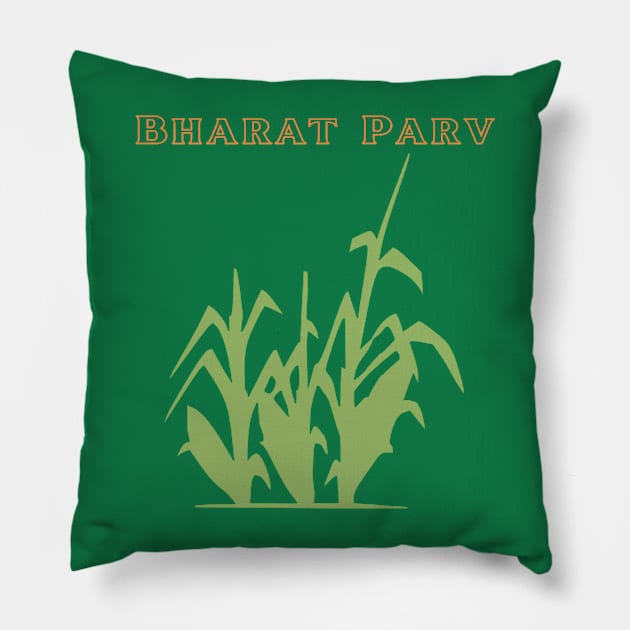 Bharat Parv - Green Plant Pillow by Bharat Parv