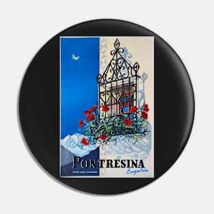 Pontresina,Engadin,Ski Poster Pin