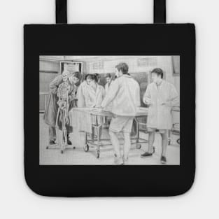 Pathology Lab 4 - Drawing by Avril Thomas - Adelaide Artist Tote