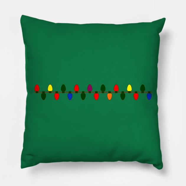 Christmas Lights Pillow by quingemscreations