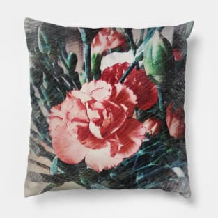 Red carnation Pillow