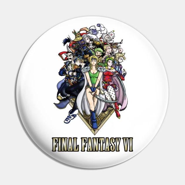 Final Fantasy VI Heroes Pin by WarioPunk