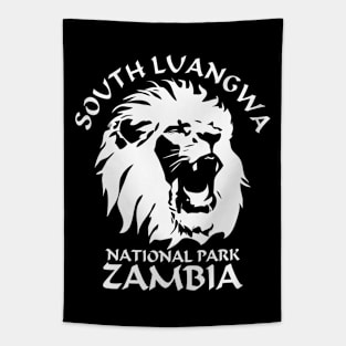 Roaring Lion Face - South Luangwa Tapestry