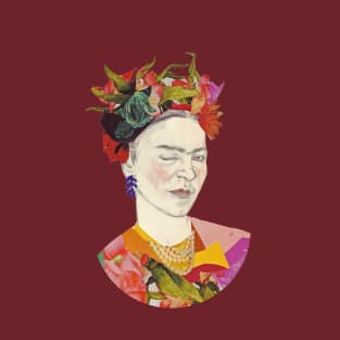 Winking Frida Kahlo collage T-Shirt