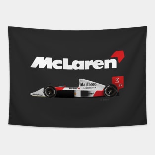 Ayrton Senna's McLaren Honda MP4/5 Illustration Tapestry