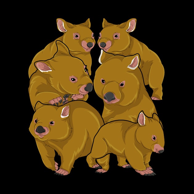 Australian Wildlife Cute Wombats by shirtsyoulike