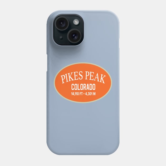 Pikes Peak Colorado Orange Oval Phone Case by TGKelly