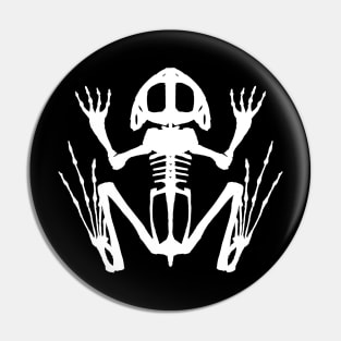 Frog Skeleton (White) Pin