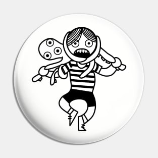 Boy and Octopus Pin