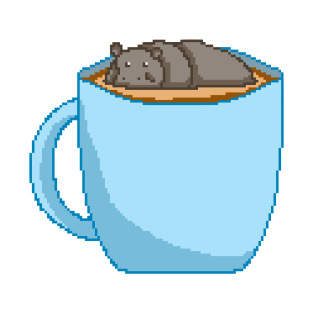 Hippo in a cup of coffee T-Shirt